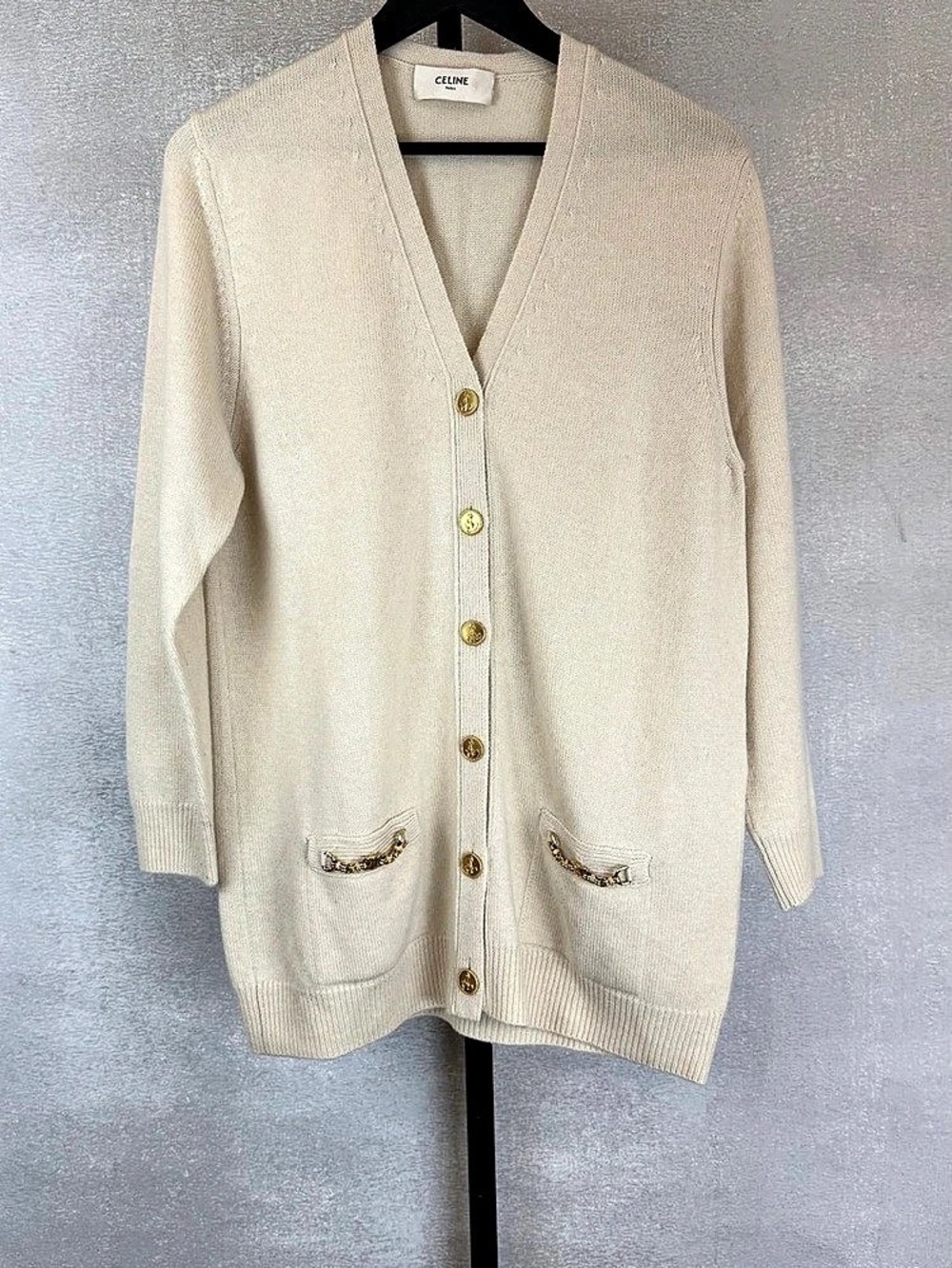 Celine Cream Button Front Cardigan